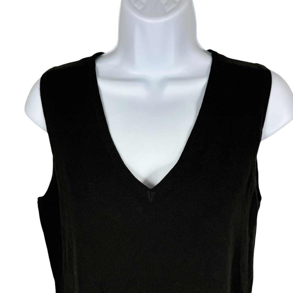 Cable & Gauge Tank Top Womens Medium Sleeveless Silk Y2K Wood Bead Fringe Boho - Picture 3 of 7